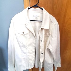 Jean Jacket Croft and Borrow size 2x White